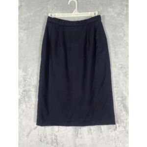 Pendleton Skirt Womens 6 Petite Black 100% Virgin Wool Lined Classic USA‎ *FLAW*